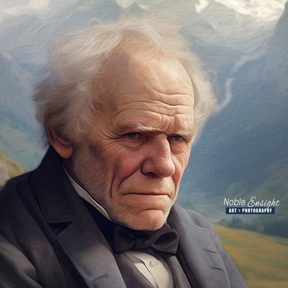 16x20 Arthur Schopenhauer Portrait Watercolor Oil Painting Wall Art Poster - Picture 3 of 5